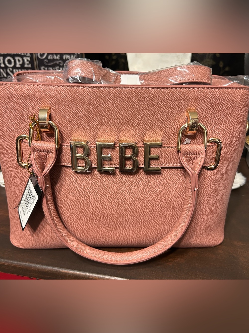 Bebe Emmett Med Satchel Dark Blush